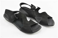 Arche Sanora Black Nubuck Wedge Women's Sandals