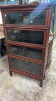 Globe Wernicke Mahogany Four Stack Lawyer Bookcase