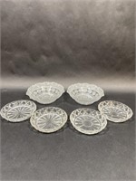 Frosted Glass Candy Dishes & Glass Coasters