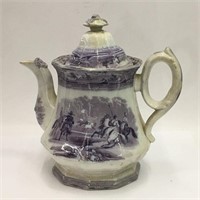 Shaw's Peruvian Horse Ironstone Tea Pot