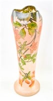 French Art Nouveau Floral Cameo Vase