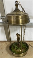 Vintage Greek Goddess Hanging Oil Rain Lamp