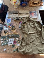 Estate Military Lot Patches, Pins, Hats, Uniform