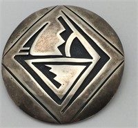 Hopi Sterling Silver Pendant / Pin