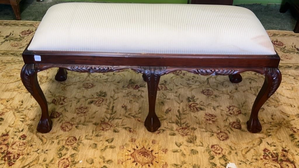 Mahogany Chippendale Bench