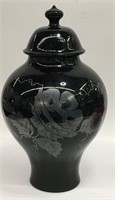 Fenton Signed Hand Painted Covered Jar