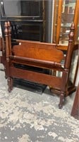 Mahogany Twin Size Poster Bed