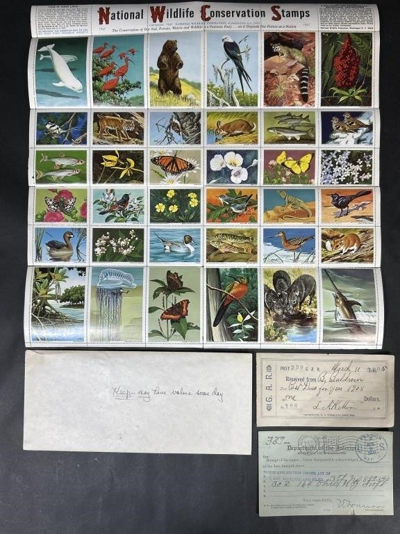 Vintage National Wildlife Conservation Stamps