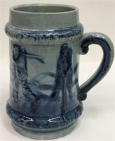 Blue Stoneware Scenic Mug