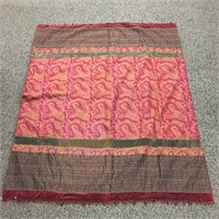 Velvet Blanket With Beadwork Fringe