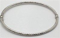 Italy 14k White Gold Bangle Bracelet