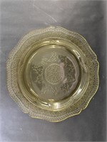 Patricia Spoke Amber Glass Plate