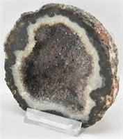 Natural Crystal Geode Half on Stand