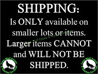 SHIPPING ONLY AVAILABLE FOR SMALLER ITEMS