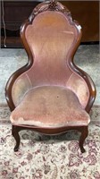 Grape Carved Victorian Side Chair