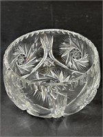 Pinwheel Design Crystal Bowl