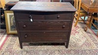 Oak Four Drawer Low Chest