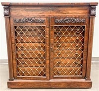 William IV Rosewood Collector's Cabinet