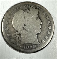 1898-S Silver Barber Half-Dollar AG