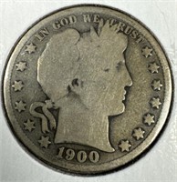 1900-S Silver Barber Half-Dollar AG