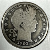 1902 Silver Barber Half-Dollar