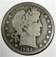 1902-S Silver Barber Half-Dollar G