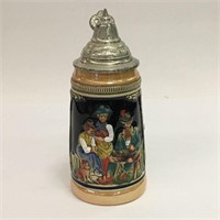 Western Germany Stein With Pewter Lid