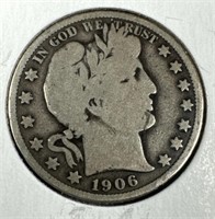 1906-S Silver Barber Half-Dollar G