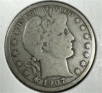 1907-D Silver Barber Half-Dollar G