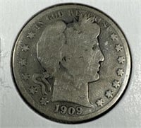 1909-S Silver Barber Half-Dollar G