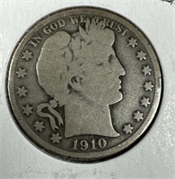 1910 Silver Barber Half-Dollar G