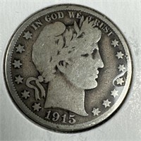 1915-D Silver Barber Half-Dollar G