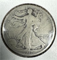1917 Silver Walking Liberty Half-Dollar AG
