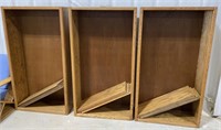 3 Oak Bookshelves