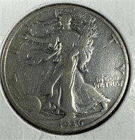 1936 Silver Walking Liberty Half-Dollar G