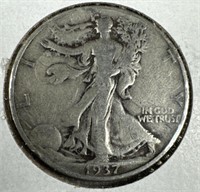 1937 Silver Walking Liberty Half-Dollar G