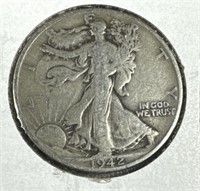 1942-D Silver Walking Liberty Half-Dollar G