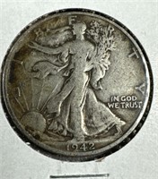 1942-S Silver Walking Liberty Half-Dollar G
