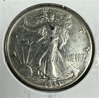 1943 Silver Walking Liberty Half-Dollar AU