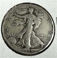 1944-D Silver Walking Liberty Half-Dollar F