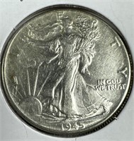 1945 Silver Walking Liberty Half-Dollar EF