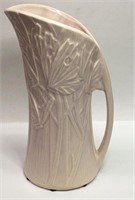 Pink Art Pottery Floral Pitcher