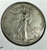 1946 Silver Walking Liberty Half-Dollar EF