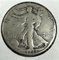 1947-D Silver Walking Liberty Half-Dollar G