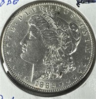 1886 Silver Morgan Dollar BU