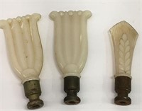 Group Of 3 Glass Finials