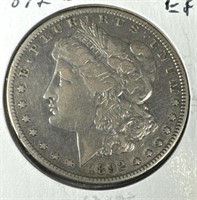1892-S Silver Morgan Dollar EF