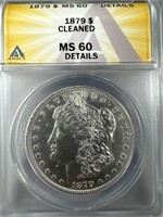 1879 Silver Morgan Dollar MS60 ANACS