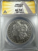 1882-O Silver Morgan Dollar AU50 ANACS