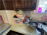 LOT OF DISH TOWELS AND KITCHEN WRAPS